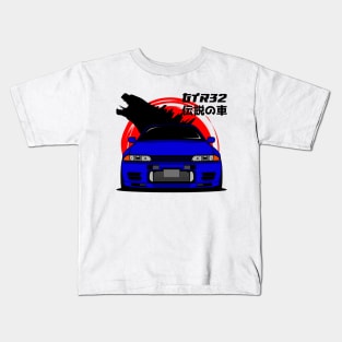 JDM Blue R32 Kids T-Shirt